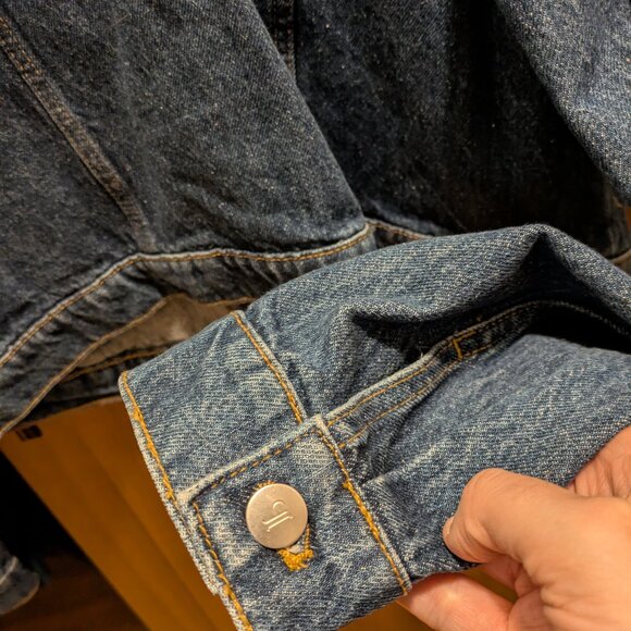 Pilcro | Anthropologie Puff-Sleeve Denim Jacket Size M - Picture 2 of 5